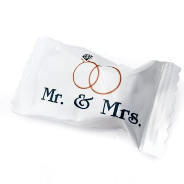 Candy Envy Mr. and Mrs. Wedding Buttermints, 13 oz. Bag, Indiv. Wrapped