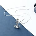 thumbnail image 3 of Rose Flower & Anchor Urn Necklace for Ashes Stainless Steel Cremation Ashes Jewelry for Human Pet, 3 of 6