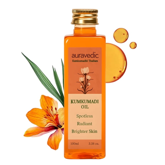 Aceite ayurvédico Auravedic Kumkumadi Pure Saffron 100 ml para la piel