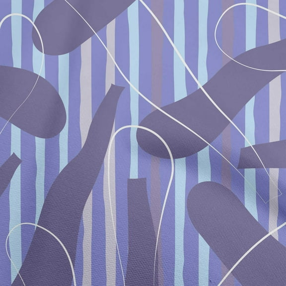 oneOone Polyester Spandex Purple Fabric Geometric Doodled Petal Diy Clothing Quilting Fabric Print Fabric By Yard 56 Inch Wide