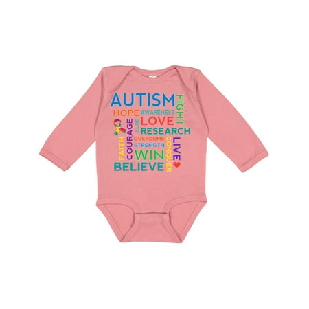 

Inktastic Autism Support slogan Gift Baby Boy or Baby Girl Long Sleeve Bodysuit