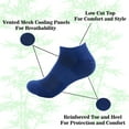 thumbnail image 3 of BambooMN Unisex Men's and Women's Athletic Sport Ankle Socks Made of Rayon from Bamboo - Navy - 4 Pairs - Medium, 3 of 4