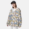 thumbnail image 3 of Saiise Cute Rabbit Pattern Sun Protection Hoodie for Men and Women, Lightweight Quick-Dry Windproof with Hood and Zip-XX-Large, 3 of 7