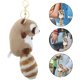 thumbnail image 3 of Llavero decorativo con colgante para bolso o teléfono, llavero con forma de mapache de peluche, 3 of 7
