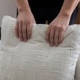 thumbnail image 6 of S-HOME Versatile Backless Accent Bench with 2 Bolster Pillows Rubberwood Legs 77.17 Inch Chenille Chaise Lounge  for Living Room and Bedroom Use , Beige, 6 of 10