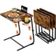 thumbnail image 1 of Juego de 4 mesas plegables ajustables de madera Nutikas para TV, 1 of 9