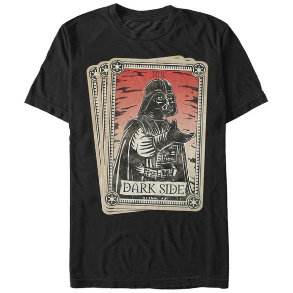 Men's Star Wars Darth Vader Tarot Card Graphic Tee Black Medium