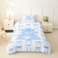 thumbnail image 2 of Manfei Light Blue Bow Twin Bedding For Girls,Letter A Initial Duvet Cover Set For Kids,Reversible,2-Piece(No Comforter), 2 of 6