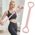 thumbnail image 2 of zhangmingg Bande de Résistance 15 LB Bande d'Exercice en Silicone avec Poignées Roue de Yoga Élastique Extensible et Ensemble de Briques de Yoga en Liège et Sangle Anneaux de Liège Caoutchoutés Anneaux d'Exercice avec Sangles Sangle de Tapis de Yoga en Bois, 2 of 5