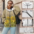 thumbnail image 6 of SCRAWLGOD Sunflower Woman Zipper Hoodies for Women Oversized Sweatshirt with Hood Long Sleeve Ladies Hoodies Zip Front Comfy Active Wear Hoodies for Women Work Size XS, 6 of 7