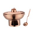 thumbnail image 1 of Estufas de alcohol, olla caliente para acampar con tapa, olla de cuchara, calentador de alimentos, olla caliente individual, olla caliente para bufé rosa, 1 of 8