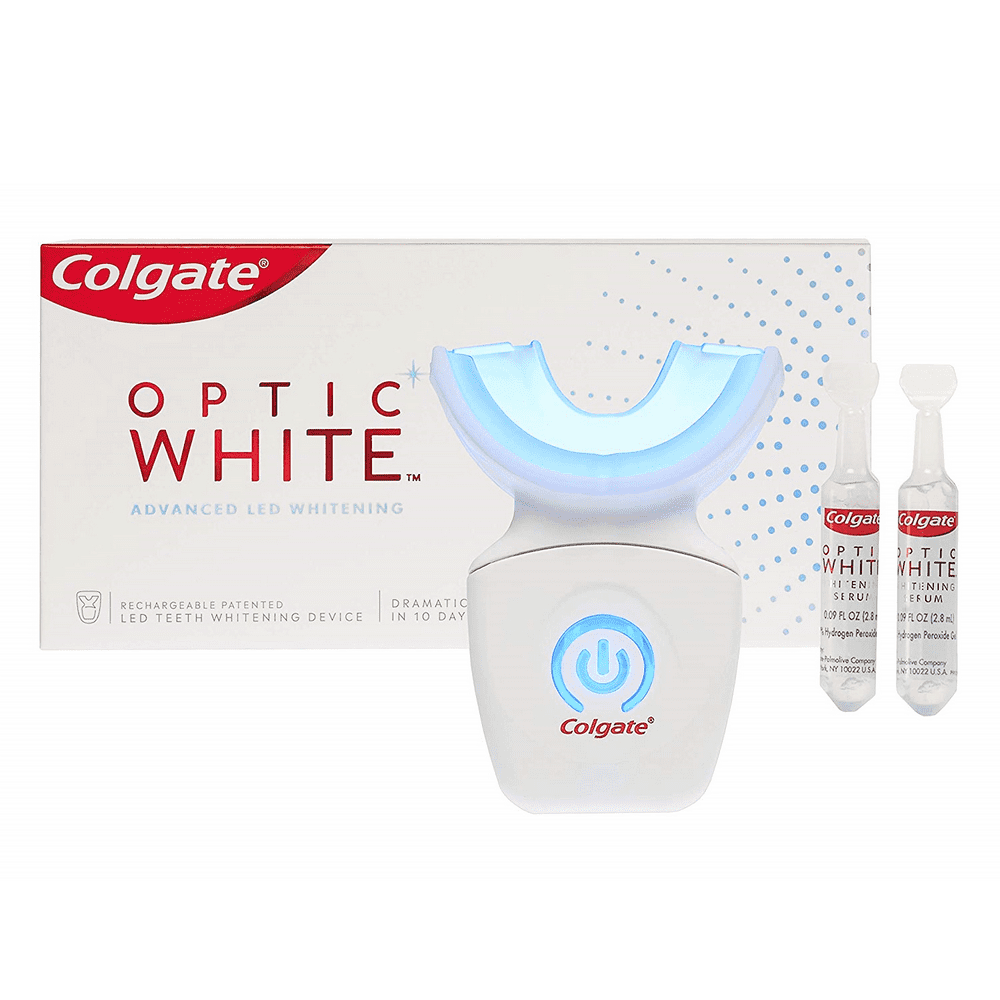 Colgate Optic White At Home Teeth Whitening Kit, LED Blue ...