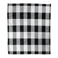 thumbnail image 1 of HATIART Throw Blanket 50x60 Inches Abstract Black Gingham Pattern Design Checkered Flannel Geometric Linen Madras Warm Flannel Soft Blanket for Couch Sofa Bed, 1 of 1