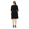 thumbnail image 2 of U.Vomade Robe d'Été pour Femme Grande Taille Décontractée à Manches Mi-Longues à Col en V, 2 of 3