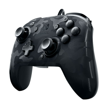 PDP Nintendo Switch Faceoff Camo Wired Pro Controller, Black,