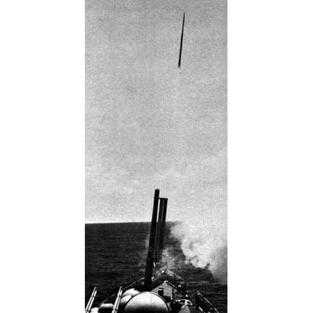 Canvas Print Launch of a High Altitude Sounding Projectile (HASP) from a Loki rocket launch tube aboard the U.S. Stretched Canvas 10 x