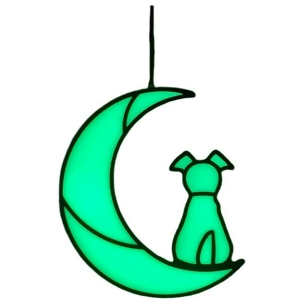 RKSTN the Hanging Dog Memorial Gifts For Dog Lovers,Dog On Stained Glass Window Hanging ,Loss Of Dog Sympathy Dog Lovers, Pet Memorial Sympathy Gifts