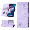thumbnail image 1 of Compatible with Motorola Moto Edge 30 Pro Classic Embossed PU Leather Case with Card Holder Shockproof Cover, 1 of 5