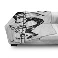 thumbnail image 2 of Kokopelli Soft Flannel Fleece Throw Blanket, Grunge Style Cave Motif Look Monochrome Playing Darbuka Pattern, Cozy Plush for Indoor and Outdoor Use, 70" x 90", Charcoal Grey White, by Ambesonne, 2 of 5