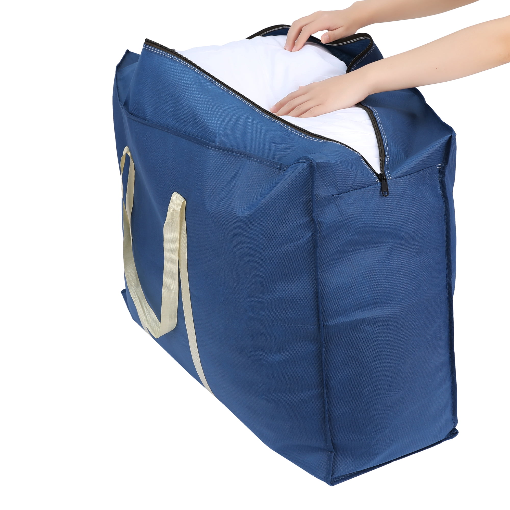 Unique Bargains 1 Pack Clothes Storage Bags Moving Bags Navy Blue 27*20*10in