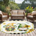 thumbnail image 4 of Sunflowers Gnomes Round Area Rug 6Ft Washable Circle Rugs for Bathroom Office, Eucalyptus Spring Black Checkered Non-Slip Carpet Floor Mats Indoor Outdoor Carpet Runner Aesthetic Home Decor, 4 of 8