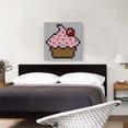 thumbnail image 2 of ARTCANVAS Pink Cupcake Emoticon Cake Cherry Jewel Pixel Canvas Art Print - Size: 26" x 26" (0.75" Deep), 2 of 9