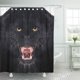 thumbnail image 1 of ABPHQTO Panther Direct Frontal Shot of Black Leopard Snarling Cortina de ducha 160x180 cm, 1 of 1