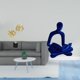 thumbnail image 2 of Estatua de hoja, figura de pensador abstracto, obra de arte humana, escultura de resina, base de madera de hierro, creativa, para el hogar, oficina, c, 2 of 8