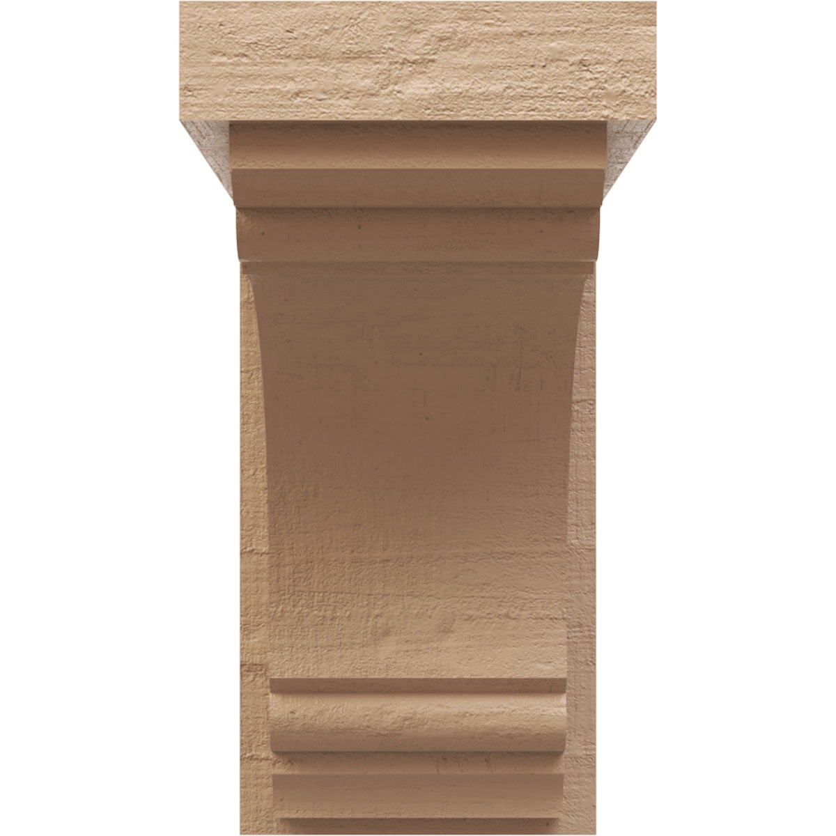 5"W x 10"D x 10"H Classic Warren Rough Cedar Woodgrain TimberThane Corbel, Primed Tan