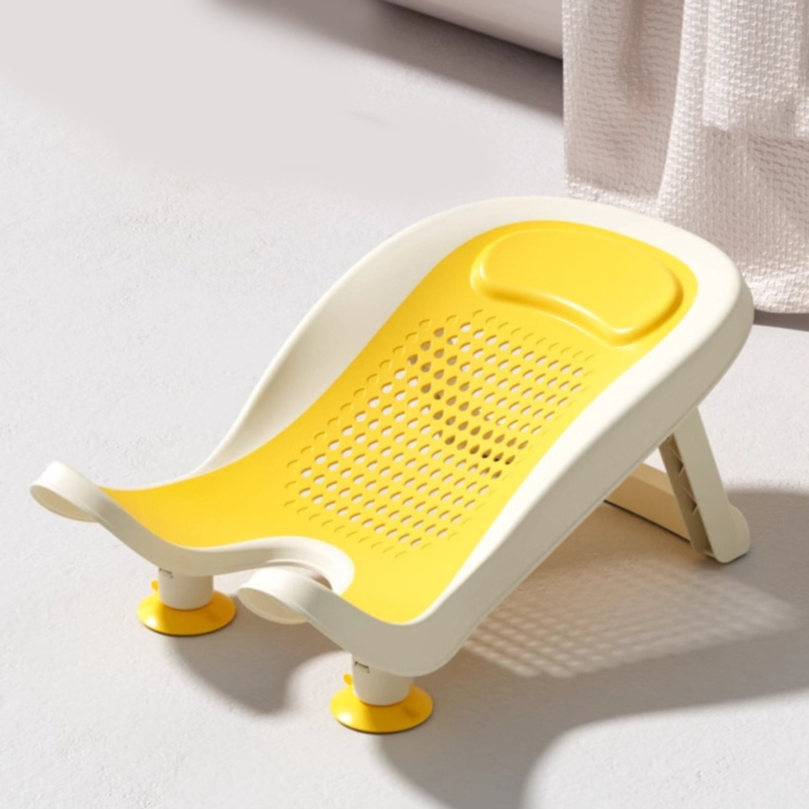 Xoxingysm Baby Bathtub Lying Shower Tray Yellow,Multifunctional Infant Lying Down Shower Basin for Home Use Counter Or Bathtubs Bathtub Shower Bed