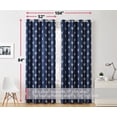 thumbnail image 3 of THD Arrow Printed Blackout Room Darkening Thermal Grommet Window Curtain Drape Panels for Bedroom - Set of 2 - Navy Blue - 84" inch Long, 3 of 6