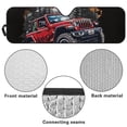 thumbnail image 7 of POLERO Red Off-Road Vehicle Car Windshield Sun Shade Foldable Sunshade Front Window Cover Sun Visor Protector Accessories (52.95x16.14 inches), 7 of 7
