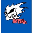 thumbnail image 5 of No Fear Fire Skull Logo Adult Blue Long Sleeve Hoodie-Medium, 5 of 6