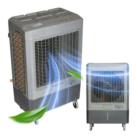 Condition photo showing New/Like New for hessaire mc61m indoor/outdoor portable 1 600 sq ft evaporative swamp air cooler