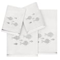 thumbnail image 5 of Authentic Hotel and Spa  Turkish Cotton Figi 4PC Embellished Towel Set Silver, 5 of 5