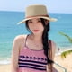 thumbnail image 5 of 56-58 cm circunferencia del sombrero sombrero de paja superior plano sombrilla de verano para mujer sombrero con hebilla de cinturón sombrero para sol de playa, 5 of 5