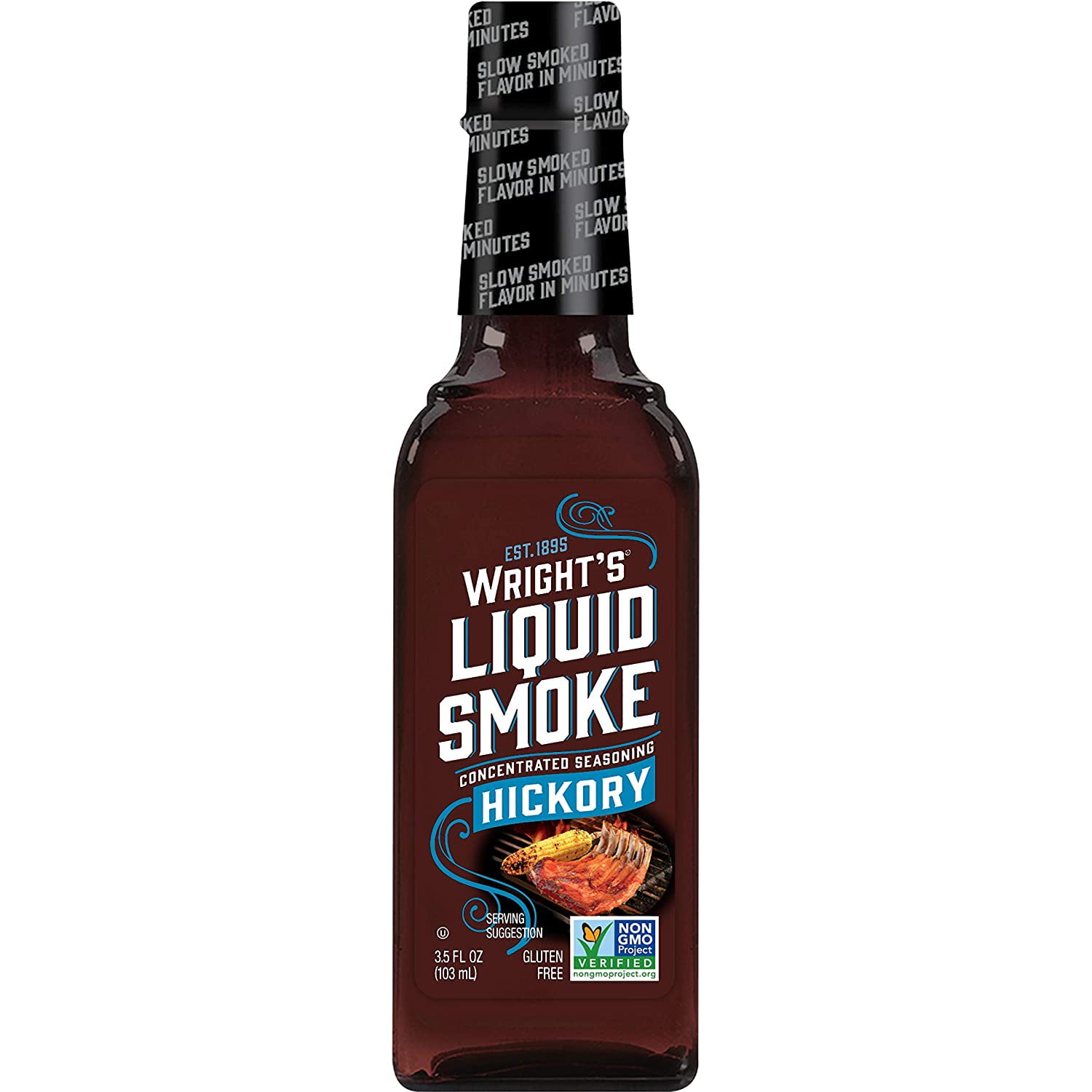 Wrights Hickory Seasoning Liquid Smoke 3.5 Fl oz