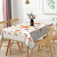 thumbnail image 3 of Duangreer Rectangle Tablecloth for Restaurant Picnic Indoor Outdoor, Retro Pumpkin and Maple Leaves Pattern, Waterproof Wrinkle Resistant, 60 x 84 Inch, 3 of 6