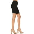 thumbnail image 3 of MOA COLLECTION Women's Solid Biker Shorts High-Waist Stretch Workout Pants, 3 of 4