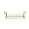 thumbnail image 6 of CosmoLiving by Cosmopolitan 22" x 12" Gold Metal Mirrored Tray with Acrylic Handles, 1-Piece, 6 of 13