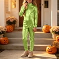 thumbnail image 2 of Girls Shiny Metallic Mock Neck Unitard Long Sleeve Full Jumpsuit Kids Slim Fit Bodysuit Dance Leotard Turtleneck Jumpsuit, 2 of 7