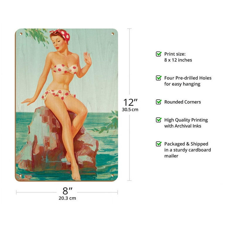 Polka Dot Bikini - Vintage Pin Up Girl Poster by Knute O. Munson c