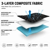 Waterproof Breathable Hiking Socks, 3-Layer Moisture-Wicking Crew Socks ...