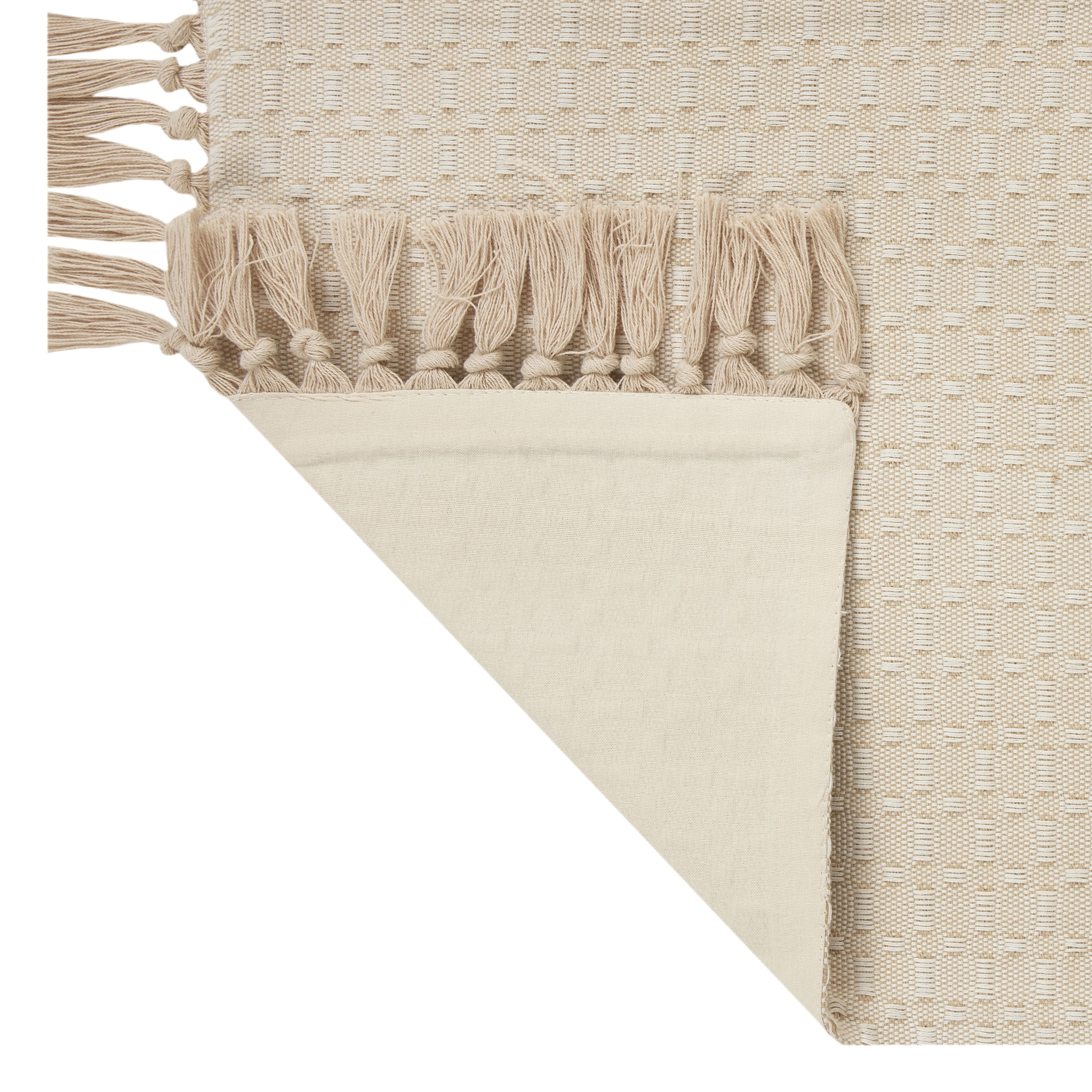 (2 pack) Mainstays Natural Textured Table Place Mat - Natural Color - 14" x 19"