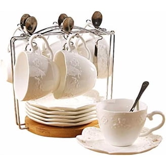 Tea Set 22-Piece Porcelain Ceramic Coffee Tea Gift Sets Cups
