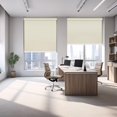 thumbnail image 2 of 100% Blackout Roller Shades Cordless Blinds for Windows, Free-Stop Shades, Thermal Insulated Fabric, UV Protection, Natural Woven Blinds for Home and Office,39" W*72" H,Beige, 2 of 14