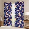 thumbnail image 2 of Manfei Colorful Cartoon Butterfly Curtains and Drapes Pack of 2 (52x63 Each),Rustic Plant Floral Black Out Curtains, 2 of 6