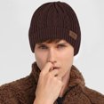 thumbnail image 5 of Gorro de invierno cálido para hombre, gorro de punto acrílico con puño, gorro diario, 5 of 5
