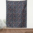 thumbnail image 4 of Ambesonne Surfboard Fabric by the Yard Upholstery, Doodle Surfer People Art, 3 Yards, Dark Indigo and Multicolor, 4 of 5