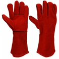 thumbnail image 2 of Gants de Soudage en Cuir Forgé Résistants au Feu (Rouge), 2 of 5